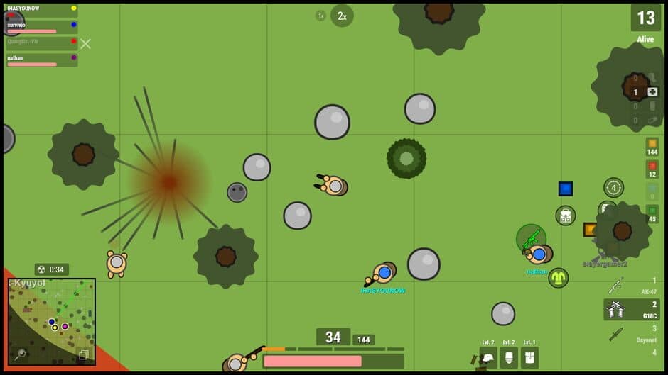 Surviv.io - 2D Battle Royale screenshot 2